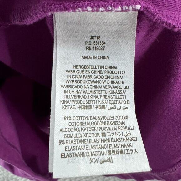 Boden Top Women US14 Purple Jersey Stretch V-Neck Long‎ Sleeves Basics Casual - Picture 10 of 11